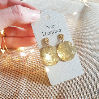 'Helios' Beaten Brass Stud