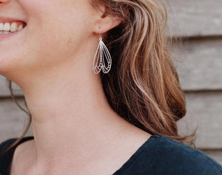 Golden Wings 'Naiad' Brass Earrings