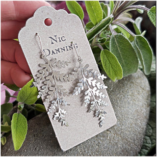 'Maidenhair' Hammered Stainless Steel Fern