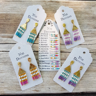 'Tintagel' Beaten Brass Fringe Earrings