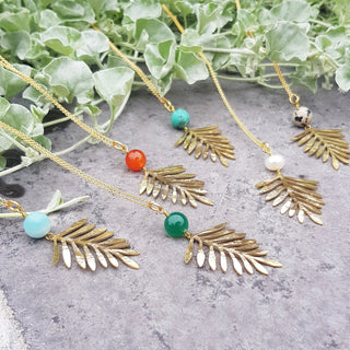 Arbor frosted matte amazonite Beaten Brass Pendant