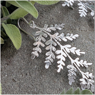'Maidenhair' Hammered Stainless Steel Fern