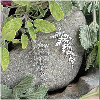 'Maidenhair' Hammered Stainless Steel Fern