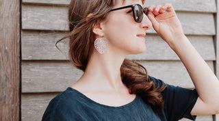 Silver Leaf Steel Monsoon earrings