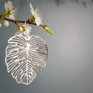 Silver Leaf Steel Monsoon earrings