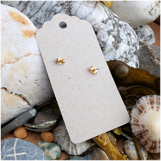 'Poltesco'  Beaten Brass Fringe Earrings