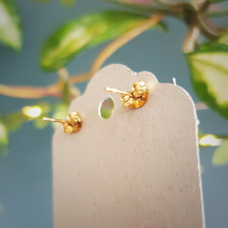 'Porthcurno' Beaten Brass Fringe Earrings