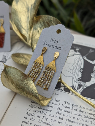 Beaded Fringe 'Thebes' in 'Sahara'