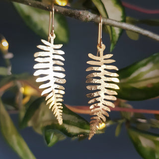 Golden Leaf 'Fern' Earrings